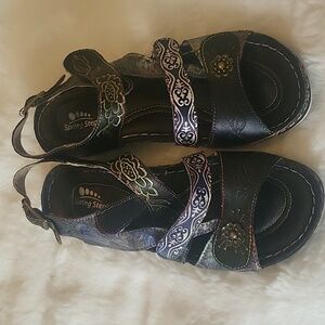 Spring step multi colored sandals